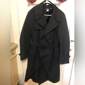 Men’s black trench coat